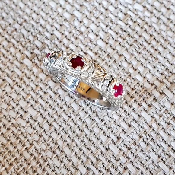 Judith Ripka Ruby Stations Ring 5 - Picture 2 of 3
